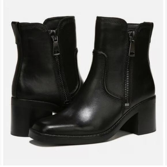 Naturalizer Emmy ankle boot black leather, size 7M - Picture 1 of 9